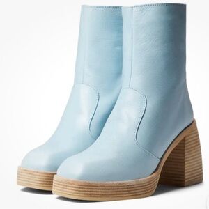 Free People Ruby Platform Heels in baby blue
